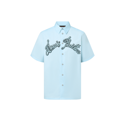 Embroidered Short-Sleeved Cotton Shirt