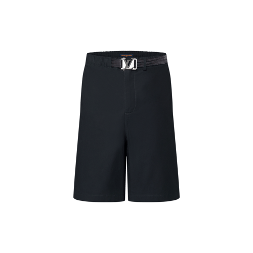 Lv Buckle Cotton Shorts