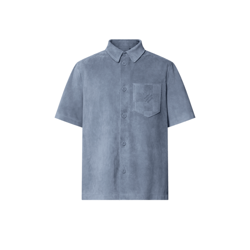 Short-Sleeved Suede Overshirt