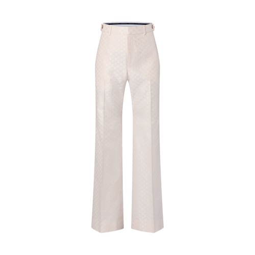 Silk And Cotton Blend Tailored Flared Pants