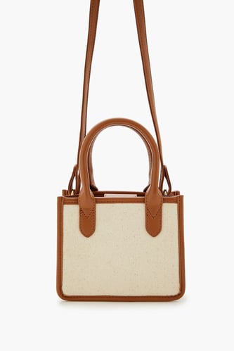 Colorblock Canvas Crossbody Bag