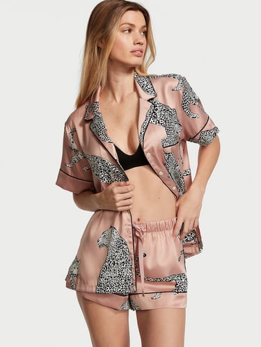 Satin-Kurzpyjama-Set