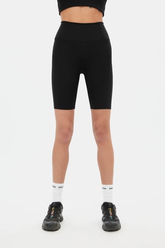 Black High-Rise Bike Short