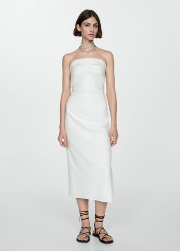 Draped detail dress