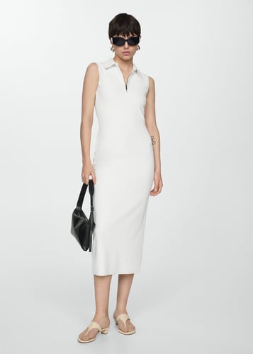 Zipper neck dress