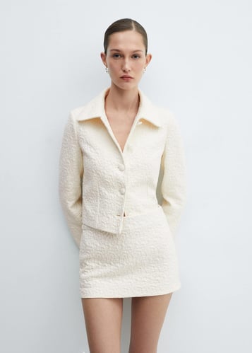 Buttoned texture jacket