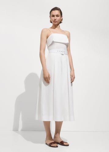 Dress with a belted neckline