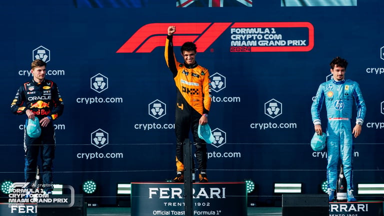 Lando Norris hace historia con la primera victoria de su carrera en el Gran Premio Crypto.com de Miami de Fórmula 1