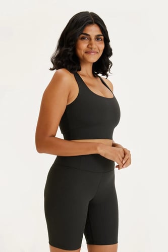 Black RIB Paloma Racerback Bra