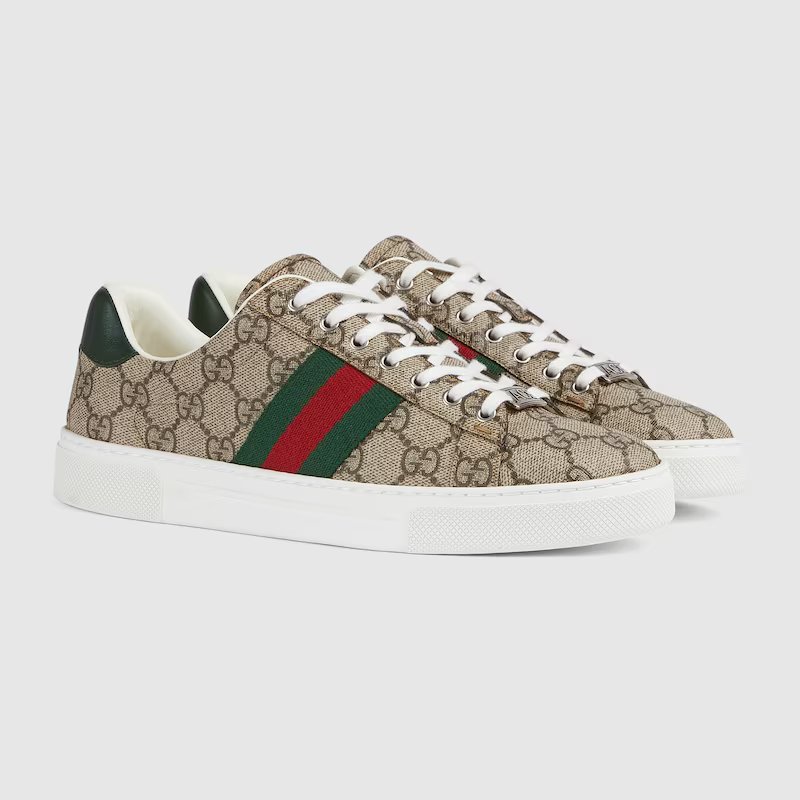 WOMEN'S GUCCI ACE SNEAKER WITH WEB