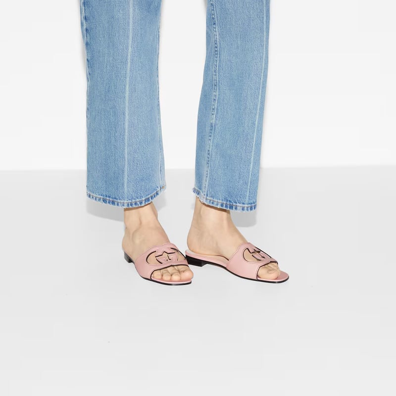 WOMEN'S INTERLOCKING G CUT-OUT SANDAL