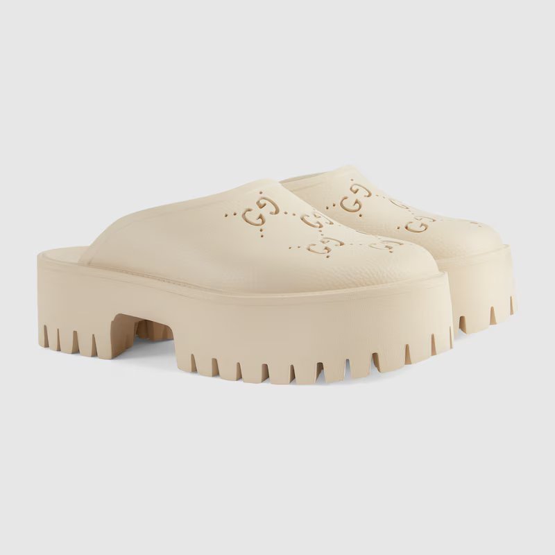 WOMEN'S PLATFORM PERFORATED G SANDAL