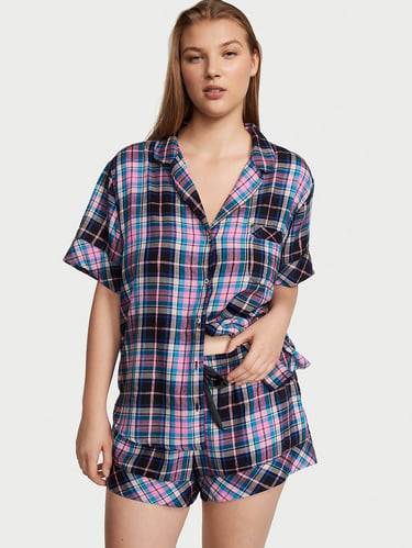 Flannel Short Pajama Set
