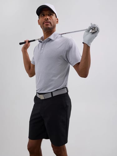 MEN'S GOLF SERIES FEEDER STRIPE POLO SHIRT IN TRADEWINDS