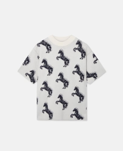 Pixel Horse Jacquard T-Shirt