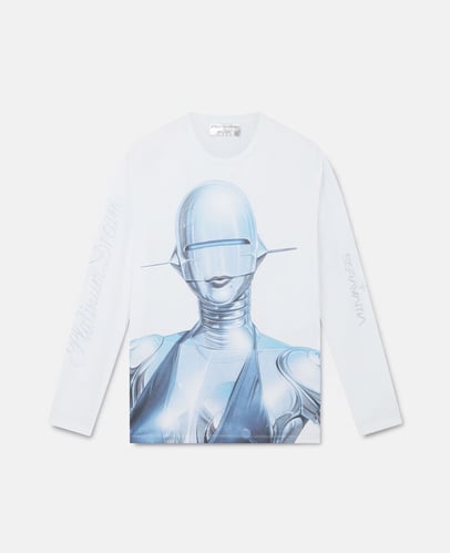 Sexy Robot Long-Sleeve Organic Cotton T-Shirt