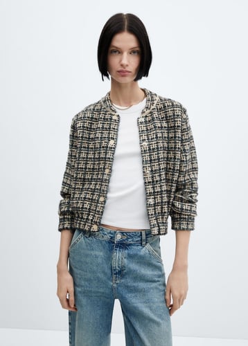 Tweed bomber jacket