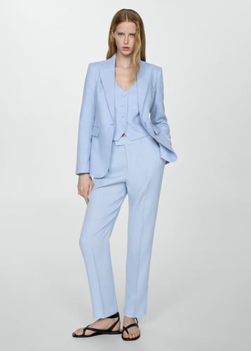100% linen suit blazer
