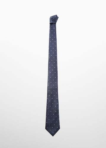Polka-dot patterned tie