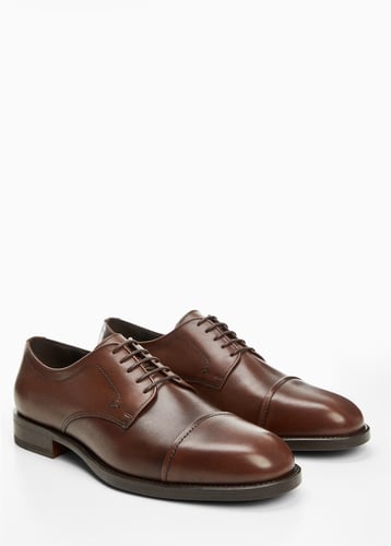 Leather suit shoes