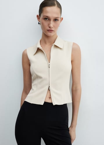 Crop top with zip