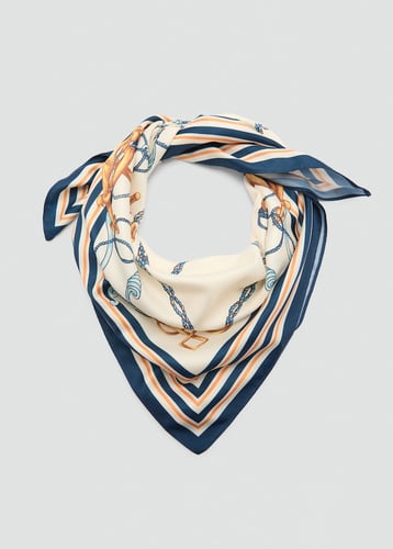 Multi-color print scarf
