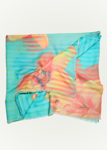 Floral print scarf