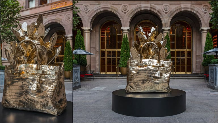 Experience Roman Feral’s Hermes Bronze Monumental at the Lotte New York Palace