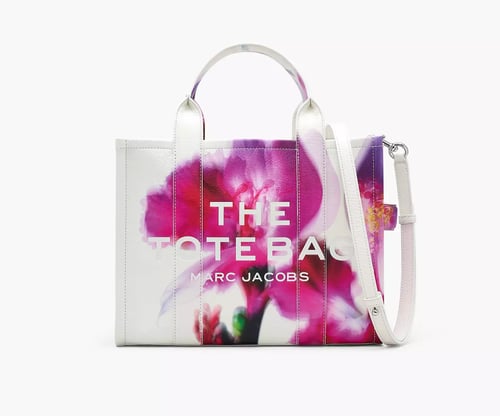 THE FUTURE FLORAL LEATHER MEDIUM TOTE BAG