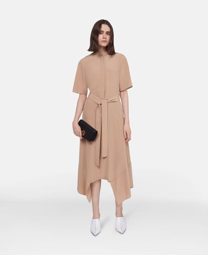 Silk Crêpe de Chine Shirt Dress