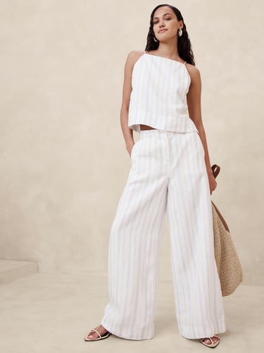 LINEN PULL-ON PANT