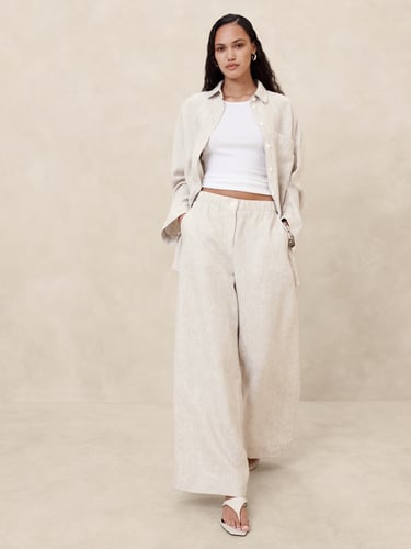 LINEN PULL-ON PANT