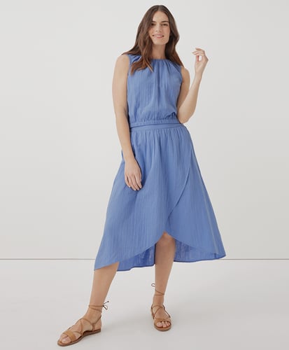 Coastal Double Gauze Wrap Skirt