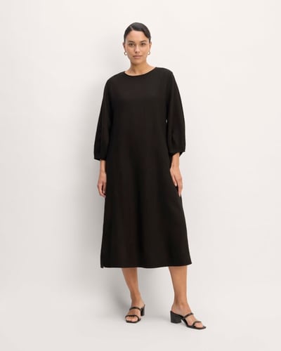 The Linen A-Line Midi Dress