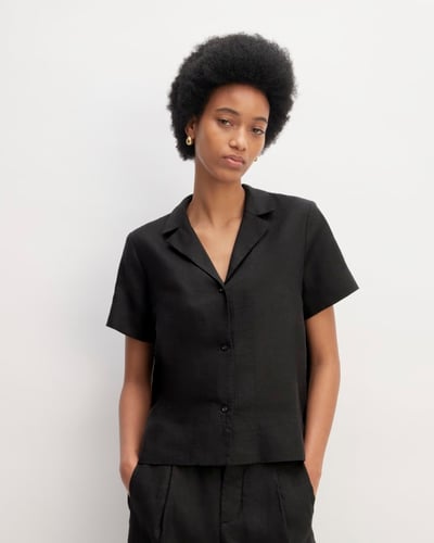 The Linen Short-Sleeve Notch Shirt