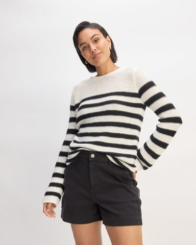 The Organic Cotton Open-Stitch Crew