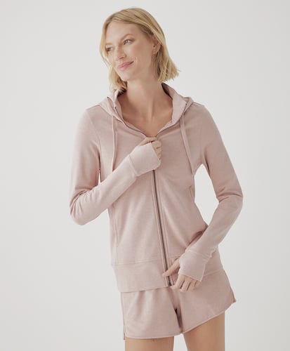Stretch French Terry Snug-Fit Zip Hoodie