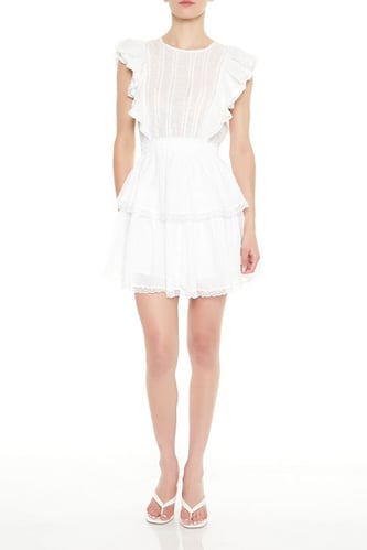 Clip Dot - Mini abito in pizzo con volant