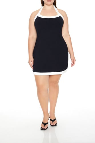 Mini abito con cavezza plus size