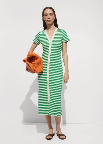 Button crochet dress