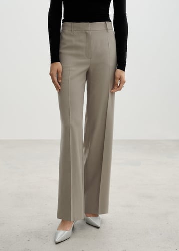 Wideleg pleated pants