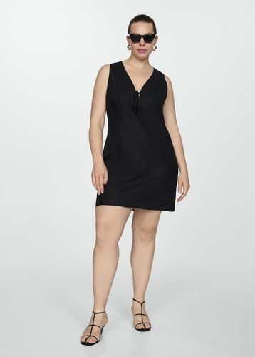 Short linen dress