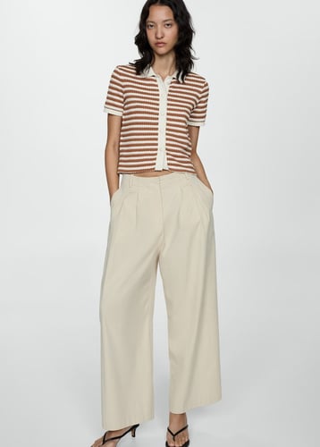 Combined knitted t-shirt