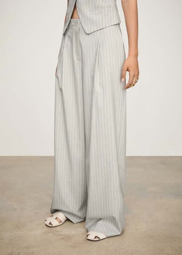 Wideleg striped pants