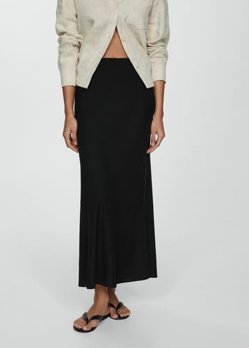 Long linen skirt
