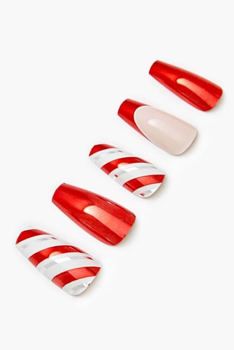Peppermint Candy Press-On Nails