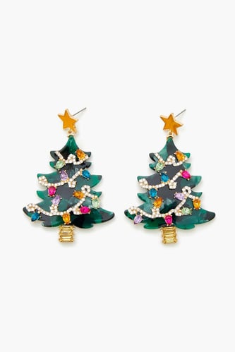 Christmas Tree Drop Earrings
