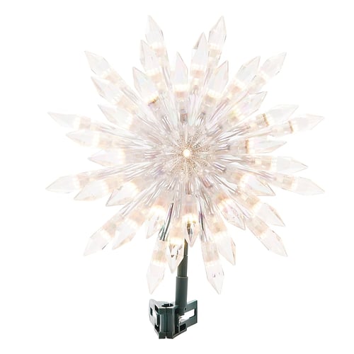 GE Color Choice 12-in Star Clear Color Changing Christmas Tree Topper