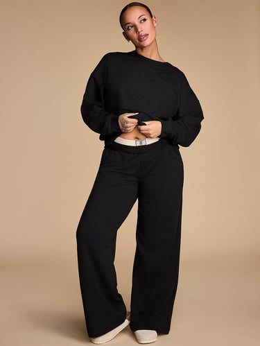 Victoria's Secret Brushed Modal Fleece Wide-Leg Lounge Pants