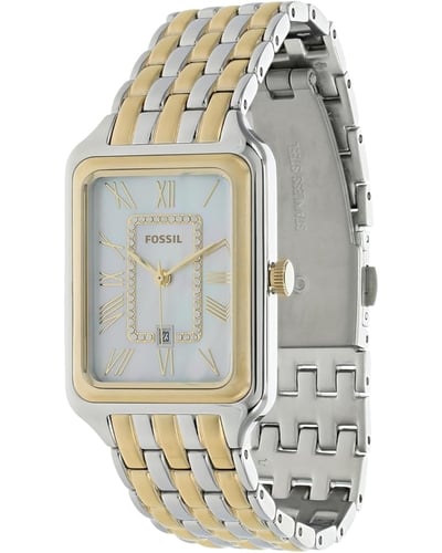 Fossil Raquel Three-Hand Date Two-Tone Stainless Steel Watch
